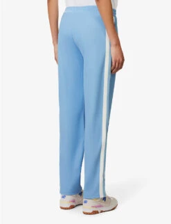 Sporty & Rich X Prince Contrast-stripe Cotton-blend Jogging Bottoms -Selfridges Store R04173081 BLUEWHITE ALT03