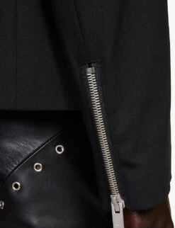 Lucent Zip-detail Recycled Polyester-blend Blazer -Selfridges Store R04174795 BLACK ALT05