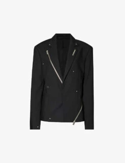 Lucent Zip-detail Recycled Polyester-blend Blazer