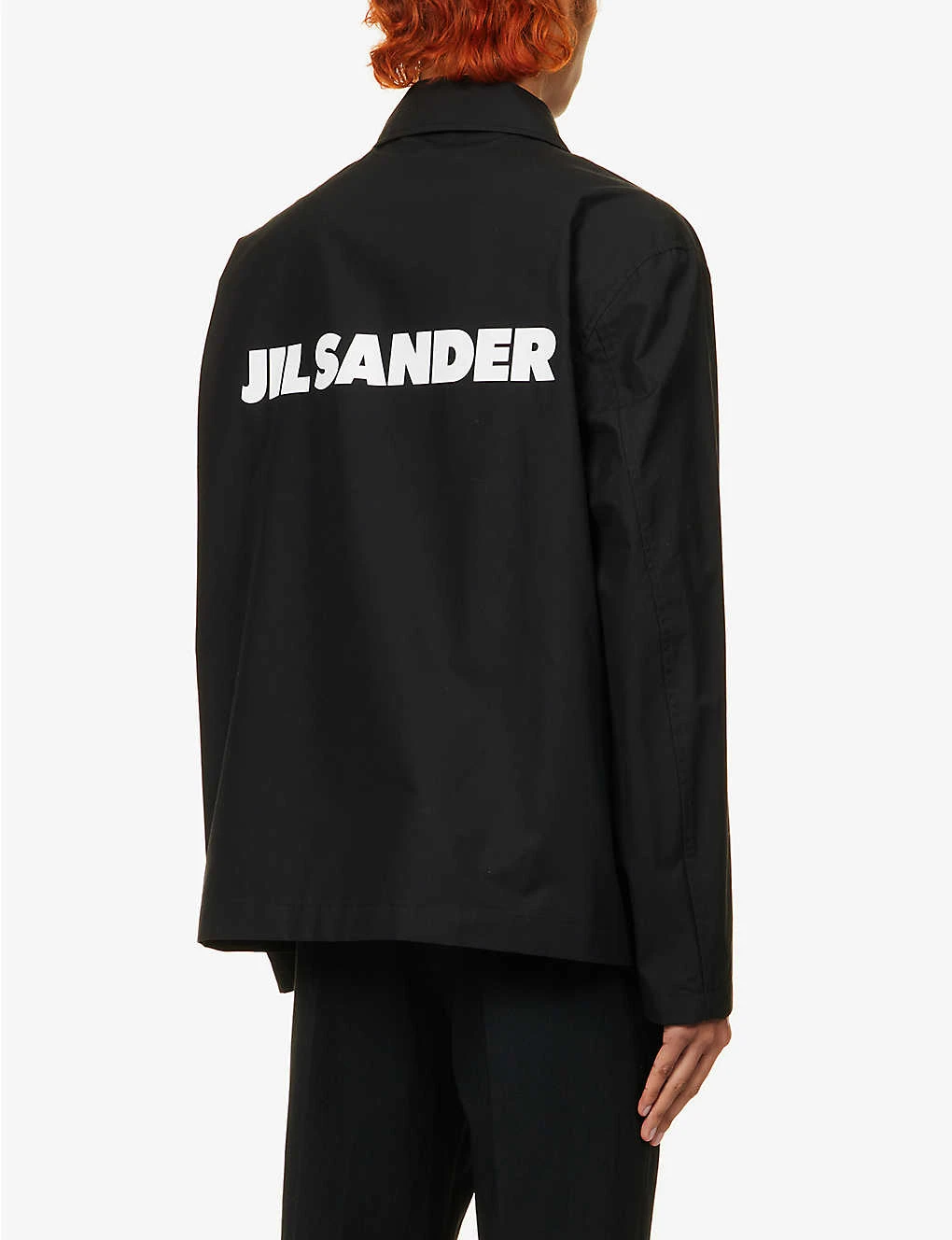 Jil Sander Brand-typography Slip-pocket Relaxed-fit Cotton Jacket 4 Jil Sander Brand-typography Slip-pocket Relaxed-fit Cotton Jacket - Image 4