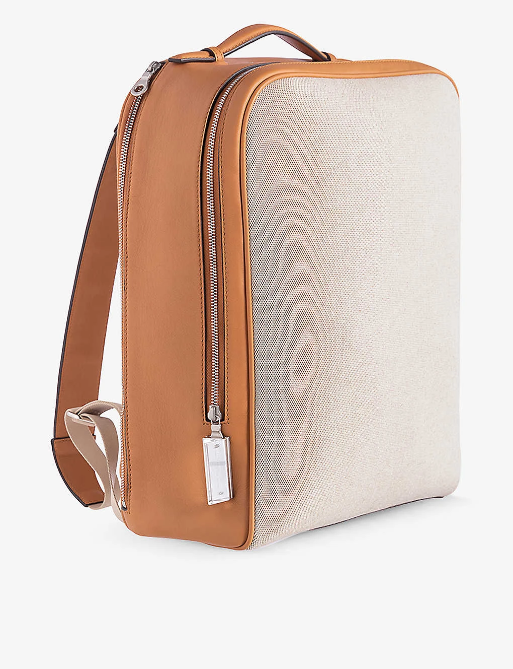 Cristallo Maxi Canvas And Leather Backpack 38cm 2 Cristallo Maxi Canvas And Leather Backpack 38cm - Image 2