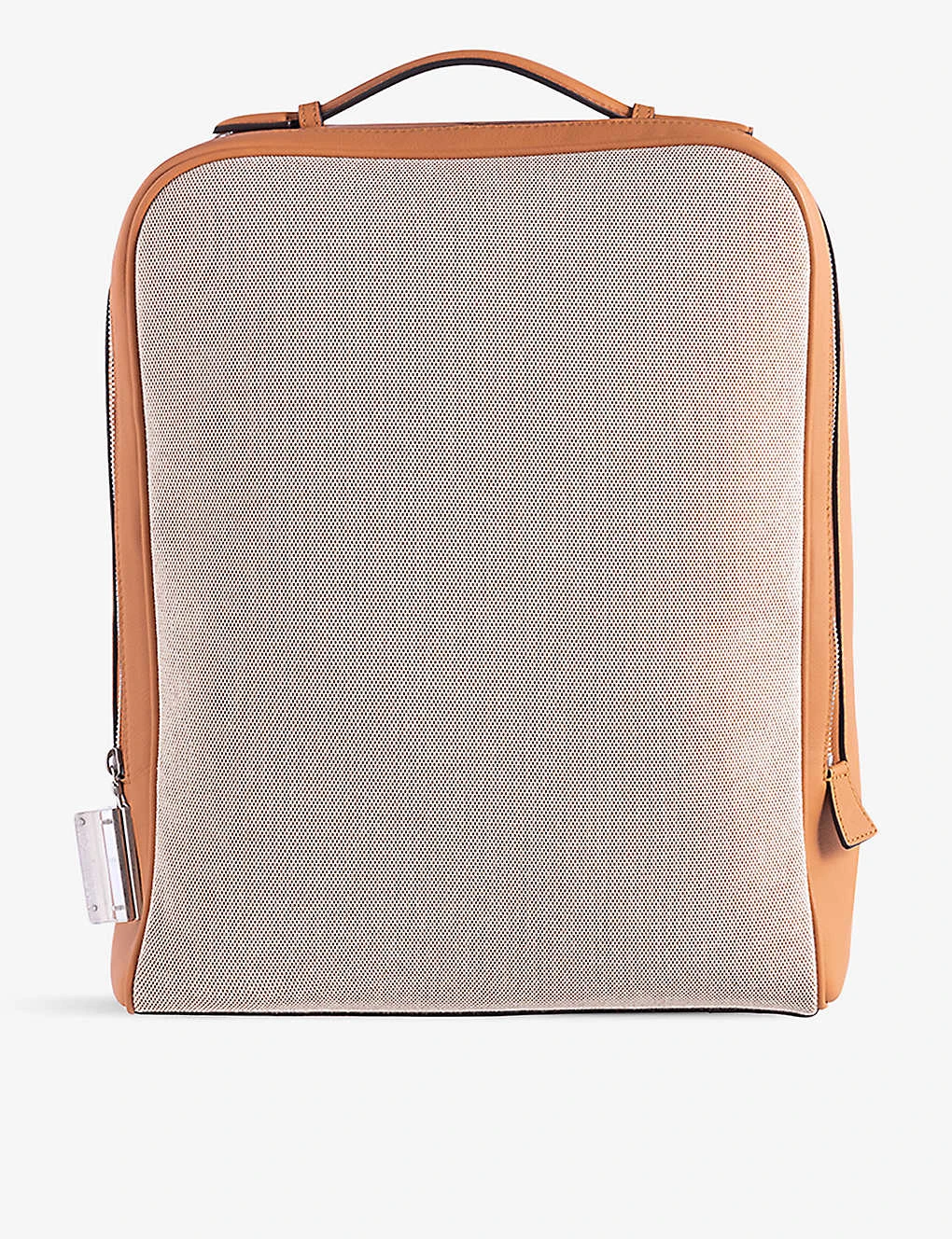 Cristallo Maxi Canvas And Leather Backpack 38cm 1 Cristallo Maxi Canvas And Leather Backpack 38cm