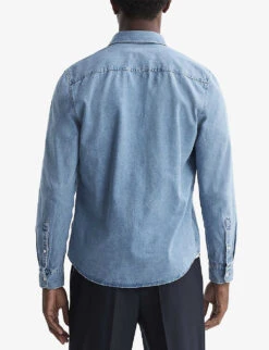 Reiss Pellow Slim-fit Denim Shirt 7 Reiss Pellow Slim-fit Denim Shirt -Selfridges Store R04181661 DENIMBLUE ALT03