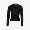 Dion Lee High-neck Semi-sheer Knitted Top