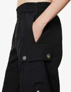 Dion Lee Pocket-embellished Straight-leg Mid-rise Recycled-polyester Trousers -Selfridges Store R04181837 BLACK ALT05