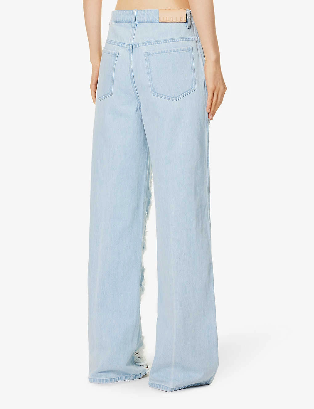 Dion Lee Frayed Cut-out Straight Mid-rise Jeans 4 Dion Lee Frayed Cut-out Straight Mid-rise Jeans - Image 4