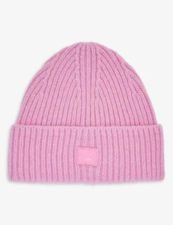 Acne Studios Logo-patch Wide-brim Wool Beanie 8-10 Years