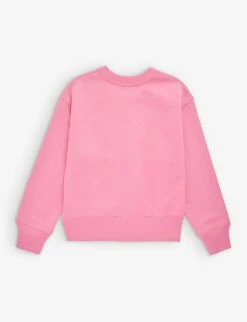 Acne Studios Logo-embroidered Long-sleeve Cotton-jersey Sweatshirt 3-10 Years 5 Acne Studios Logo-embroidered Long-sleeve Cotton-jersey Sweatshirt 3-10 Years -Selfridges Store R04182382 BRIGHTPINK ALT02