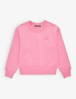 Acne Studios Logo-embroidered Long-sleeve Cotton-jersey Sweatshirt 3-10 Years
