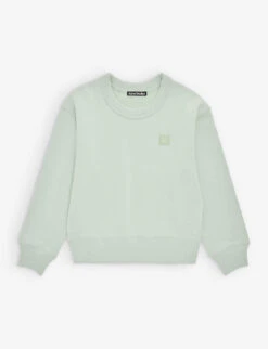 Acne Studios Logo-embroidered Long-sleeve Cotton-jersey Sweatshirt 3-10 Years