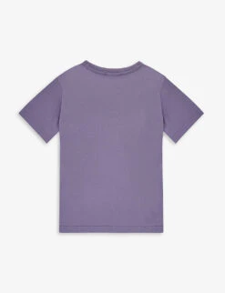 Acne Studios Logo-embroidered Cotton-jersey T-shirt 3-10 Years -Selfridges Store R04182392 FADEDPURPLE ALT02