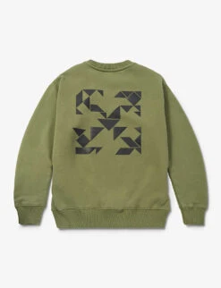 Logo-print Regular-fit Cotton-jersey Sweatshirt 4-12 Years 5 Logo-print Regular-fit Cotton-jersey Sweatshirt 4-12 Years -Selfridges Store R04182542 MILITARYBLACK ALT02