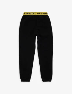 Logo-tape Cotton-jersey Jogging Bottoms 8-12 Years -Selfridges Store R04182555 BLACKYELLO ALT02