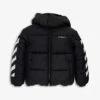 Striped Quilted Shell Hooded Jacket 8-12 Years