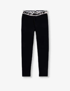 Branded Elasticated-waistband Stretch-cotton Leggings 4-12 Years