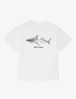 Palm Angels Shark-print Cotton-jersey T-shirt 4-12 Years