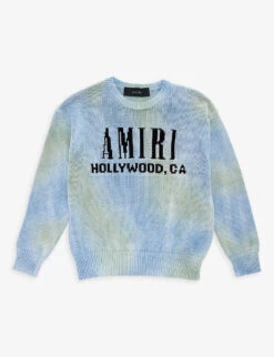 Amiri Branded Tie-dye Knitted Cotton Jumper 6-12 Years
