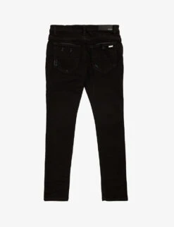 Amiri Bandana Distressed Stretch-denim Jeans 6-12 Years -Selfridges Store R04183364 BLACK ALT02