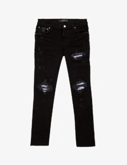 Amiri Bandana Distressed Stretch-denim Jeans 6-12 Years