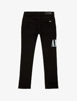Amiri Logo-embroidery Stretch-denim Jeans 6-12 Years 5 Amiri Logo-embroidery Stretch-denim Jeans 6-12 Years -Selfridges Store R04183365 BLACK ALT02