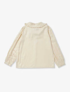Molo Robbin Ruffle-trim Woven Shirt 3-12 Years -Selfridges Store R04184126 PEARLEDIVORY ALT02
