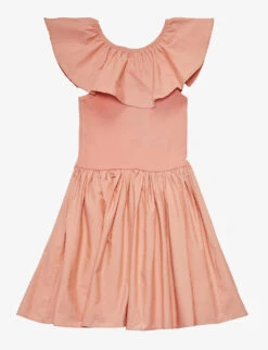 Molo Christal Ruffle-trim Stretch Organic-cotton Dress 2-12 Years