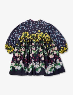 Molo Cassida Floral-pattern Organic-cotton Dress 3-12 Years -Selfridges Store R04184133 FLOWERRAIN ALT02