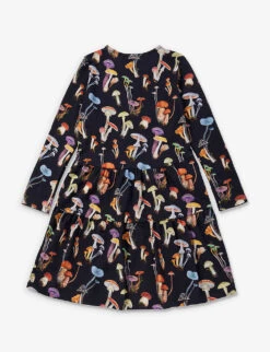 Molo Chia Mushroom-print Organic Stretch-cotton Dress 2-12 Years -Selfridges Store R04184135 FANTASTICFUNGI ALT02