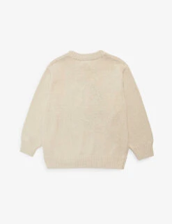 Molo Bello Blurred-smile Knitted Cotton-blend Jumper 3-10 Years -Selfridges Store R04184141 BLURREDSMILE ALT02