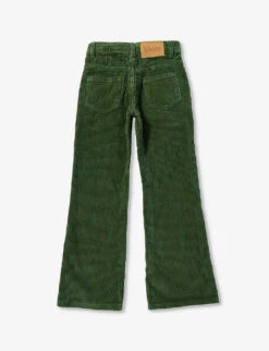 Molo Aida Flared-leg Cotton-corduroy Trousers 4-12 Years 5 Molo Aida Flared-leg Cotton-corduroy Trousers 4-12 Years -Selfridges Store R04184147 MOSSGREEN ALT02
