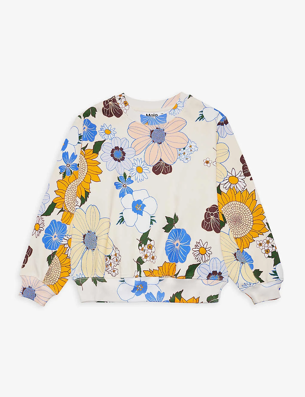 Molo Maxime Floral-print Organic Cotton-jersey Sweatshirt 2-12 Years 1 Molo Maxime Floral-print Organic Cotton-jersey Sweatshirt 2-12 Years