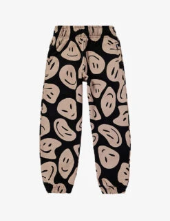 Molo Adan Smiley-print Organic Cotton-jersey Jogging Bottoms 4-10 Years