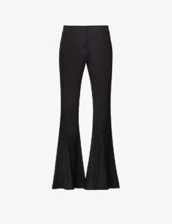 Acne Studios Pippen Flared-leg Low-rise Stretch-woven Trousers