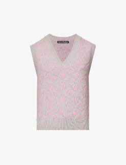 Acne Studios Konny V-neck Cotton And Wool-blend Vest