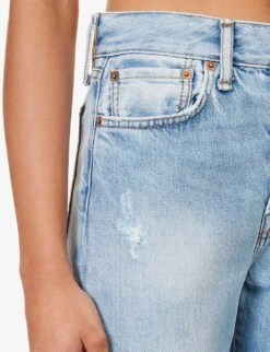 Acne Studios Mece Straight-leg High-rise Vintage-wash Jeans -Selfridges Store R04185164 LIGHTBLUE ALT04