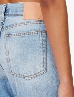 Acne Studios Mece Straight-leg High-rise Vintage-wash Jeans -Selfridges Store R04185164 LIGHTBLUE ALT05