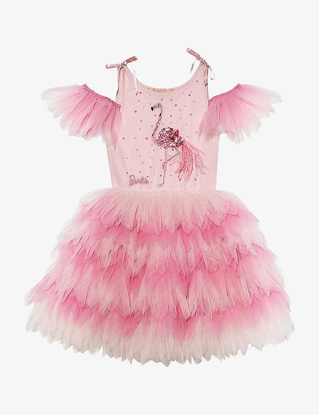 Tutu Du Monde X Barbie Flamingo Embroidered Woven Dress 4-11 Years 1 Tutu Du Monde X Barbie Flamingo Embroidered Woven Dress 4-11 Years