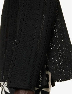 Semi-sheer Dropped-shoulder Woven Top -Selfridges Store R04186232 BLACK ALT04