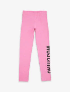 MOSCHINO Logo-print High-rise Stretch-cotton Leggings 4-12 Years