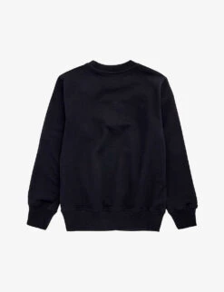 MOSCHINO Bear Logo-print Cotton-jersey Sweatshirt 4-14 Years -Selfridges Store R04187125 BLACK ALT02