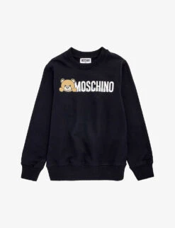 MOSCHINO Bear Logo-print Cotton-jersey Sweatshirt 4-14 Years