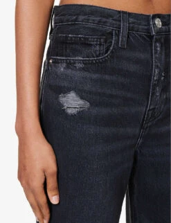 FRAME Le Jane Crop Straight-leg High-rise Jeans -Selfridges Store R04187454 INKWELLRIPS ALT04