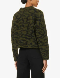 FRAME Abstract-intarsia Relaxed-fit Knitted Jumper -Selfridges Store R04187489 SURPLUSMULTI ALT03