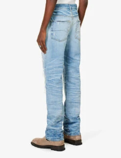 Amiri Aloha MX1 Distressed Straight-leg Jeans -Selfridges Store R04188183 FADEDINDIGO ALT03
