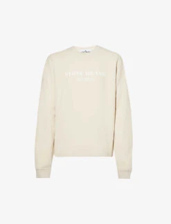 Stone Island Marina Logo-print Relaxed-fit Cotton-jersey Sweatshirt