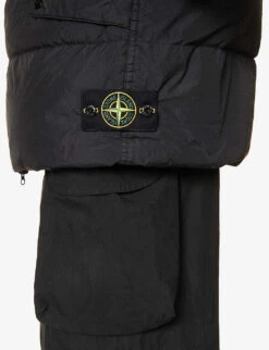 Stone Island Funnel-neck Brand-patch Regular-fit Shell-down Gilet -Selfridges Store R04188743 BLACK ALT05