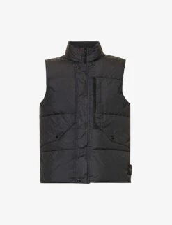 Stone Island Funnel-neck Brand-patch Regular-fit Shell-down Gilet