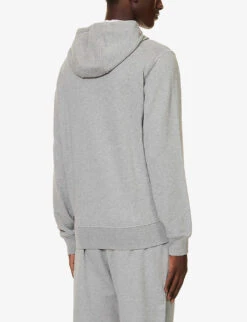 Stone Island Logo-badge Regular-fit Cotton-jersey Hoody 8 Stone Island Logo-badge Regular-fit Cotton-jersey Hoody -Selfridges Store R04188793 MELANGEGREY ALT03