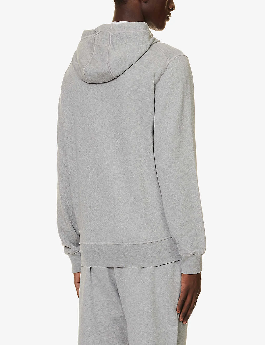 Stone Island Logo-badge Regular-fit Cotton-jersey Hoody 4 Stone Island Logo-badge Regular-fit Cotton-jersey Hoody - Image 4