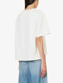 Isabel Marant Etoile Mona Logo-print Cotton-blend Sweatshirt -Selfridges Store R04188802 WHITE ALT03